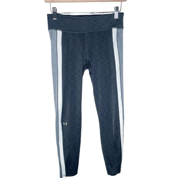 Under Armour Medium Legging Coldgear Grey Compression Workout Pant Gym High Rise - Picture 5 of 9